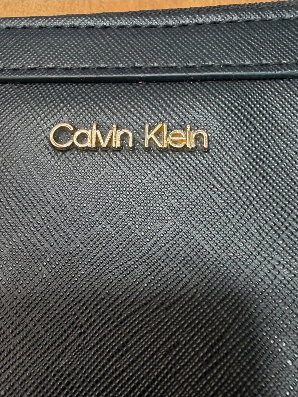Calvin Klein 2010’s Minimalist Black Faux Leather Wristlet‎ (EUC)